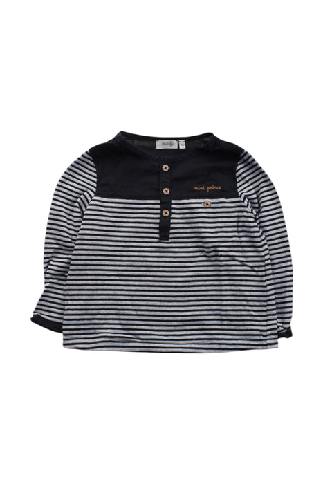 A Black Long Sleeve Shirts from Natalys in size 2T for neutral. (Front View)