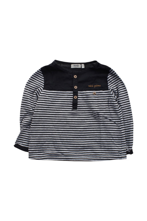 A Black Long Sleeve Shirts from Natalys in size 2T for neutral. (Front View)