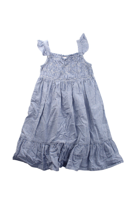 A Blue Sleeveless Dresses from Hanna Andersson in size 8Y for girl. (Front View)