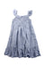 A Blue Sleeveless Dresses from Hanna Andersson in size 8Y for girl. (Back View)