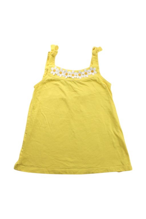 A Yellow Sleeveless Tops from Hanna Andersson in size 6T for girl. (Front View)