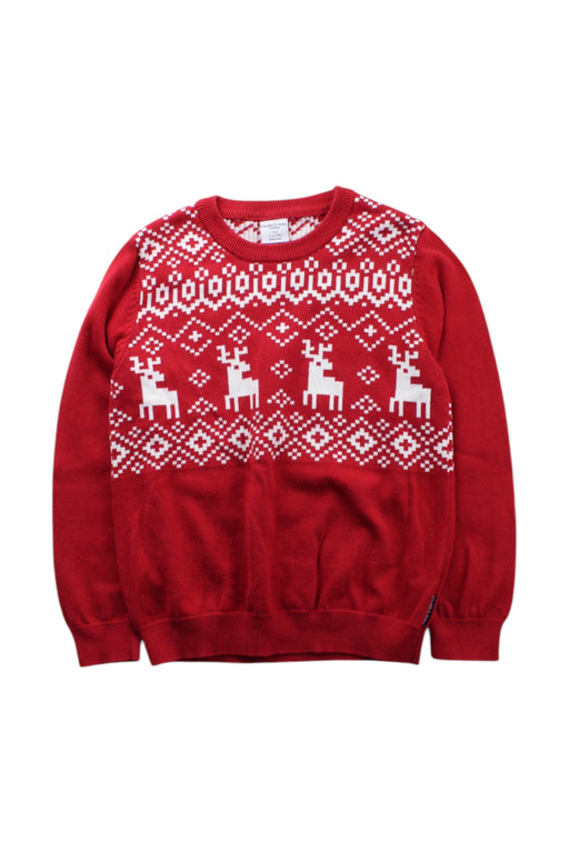 A Red Knit Sweaters from Polarn O. Pyret in size 5T for neutral. (Front View)