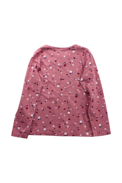 A Pink Long Sleeve Tops from Polarn O. Pyret in size 5T for girl. (Back View)
