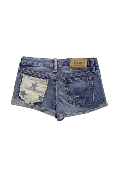 A Blue Shorts from Polo Ralph Lauren in size 8Y for girl. (Back View)
