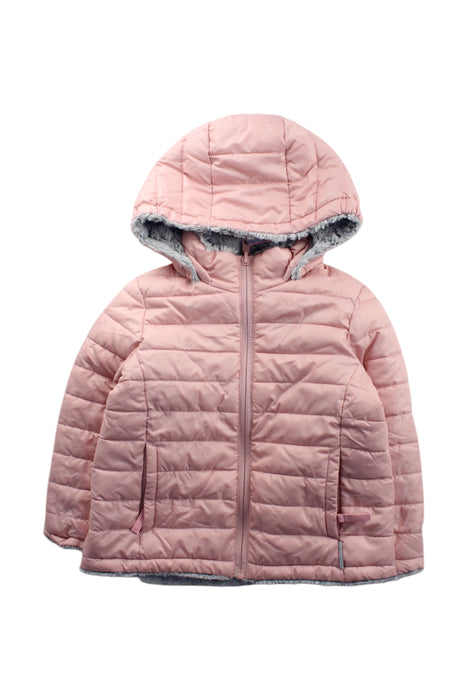 A Pink Puffer/Quilted Coats & Outerwear from Polarn O. Pyret in size 3T for girl. (Front View)