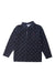 A Navy Long Sleeve Polos from Petit Bateau in size 5T for boy. (Front View)