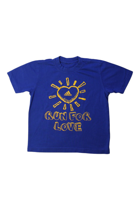 A Blue Short Sleeve T Shirts from Adidas in size 5T for boy. (Front View)