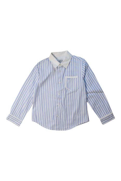 A Blue Long Sleeve Shirts from Armani in size 4T for boy. (Front View)