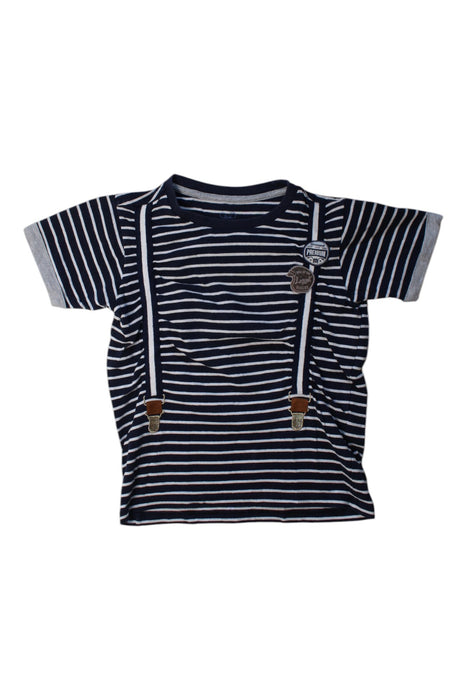A Navy Short Sleeve T Shirts from Chickeeduck in size 6T for boy. (Front View)