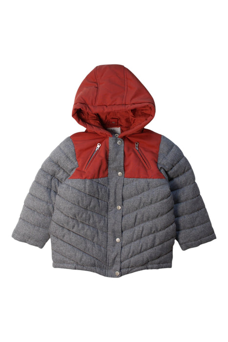 A Grey Puffer/Quilted Coats & Outerwear from Vertbaudet in size 3T for boy. (Front View)