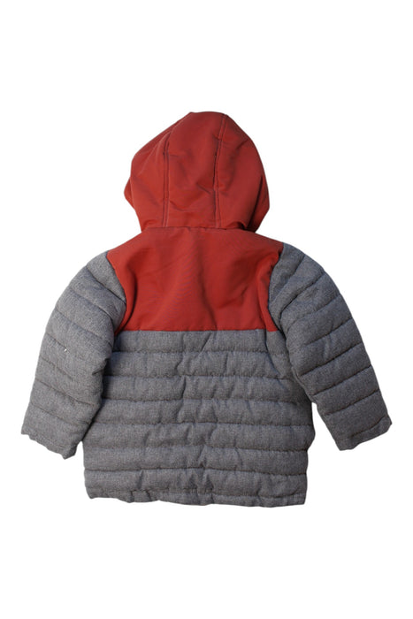 A Grey Puffer/Quilted Coats & Outerwear from Vertbaudet in size 3T for boy. (Back View)