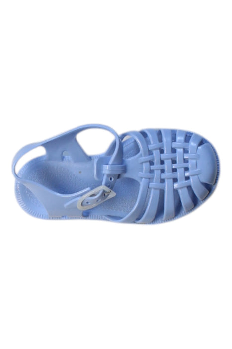 A Blue Sandals from Meduse in size 3T for girl. (Front View)