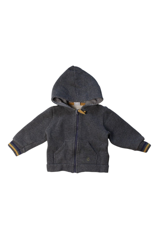 A Grey Lightweight Jackets from Petit Bateau in size 12-18M for boy. (Front View)