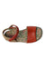 A Red Sandals from Camper in size 5T for girl. (Front View)