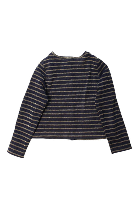 A Navy Cardigans from Petit Bateau in size 5T for girl. (Back View)