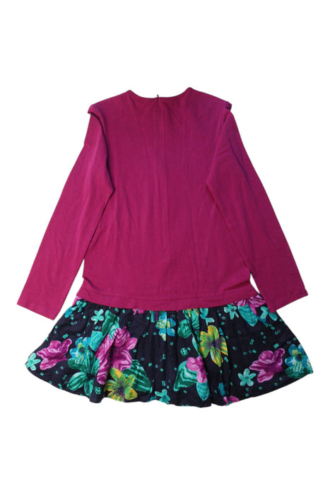 A Multicolour Long Sleeve Dresses from Catimini in size 8Y for girl. (Back View)