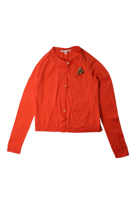 A Red Cardigans from Bonpoint in size 10Y for girl. (Front View)