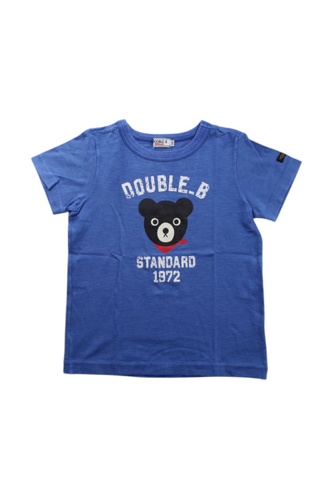 A Blue Short Sleeve T Shirts from Miki House in size 4T for neutral. (Front View)