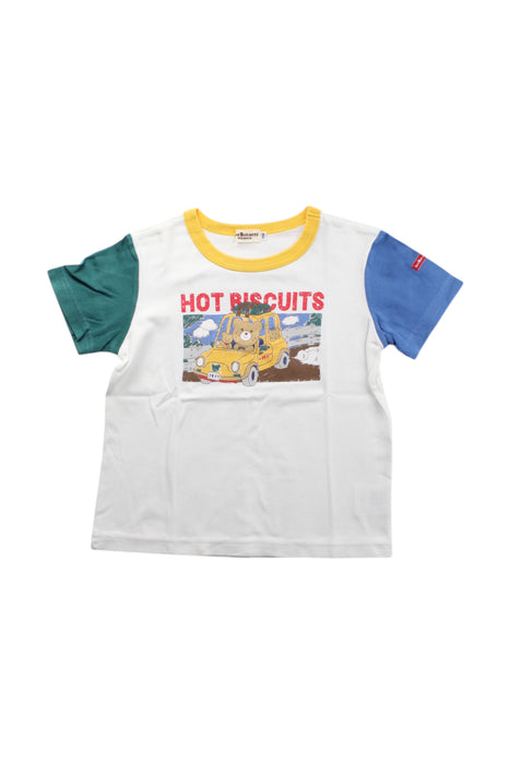 A Multicolour Short Sleeve T Shirts from Miki House in size 4T for neutral. (Front View)