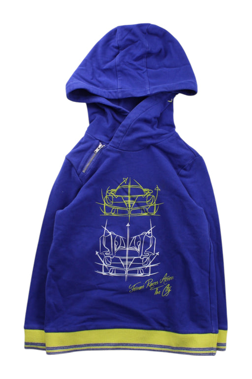 A Blue Hooded Sweatshirts from Ferrari in size 6T for boy. (Front View)