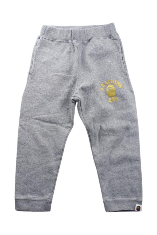 A Grey Sweatpants from BAPE KIDS in size 4T for boy. (Front View)