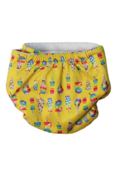 A Multicolour Cloth Diapers from TotsBots in size 3-6M for neutral. (Back View)