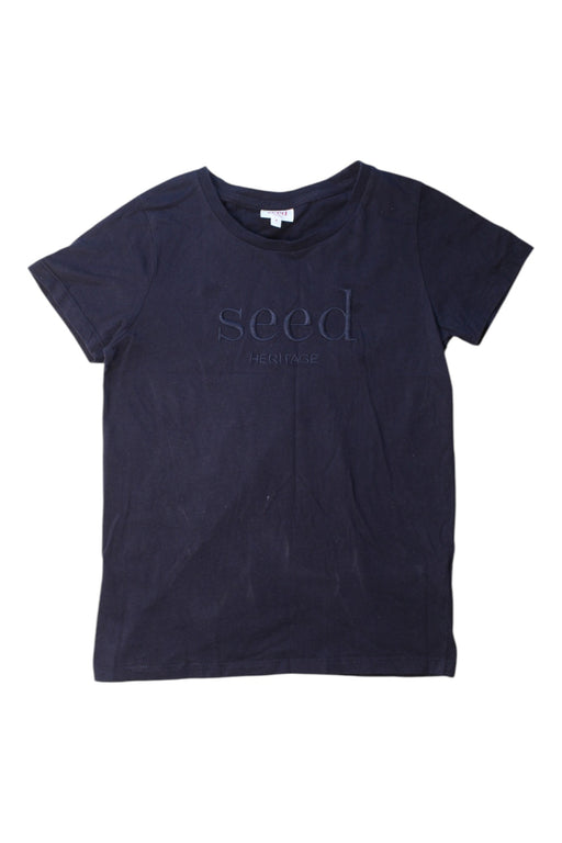 A Navy Short Sleeve T Shirts from Seed in size 8Y for neutral. (Front View)