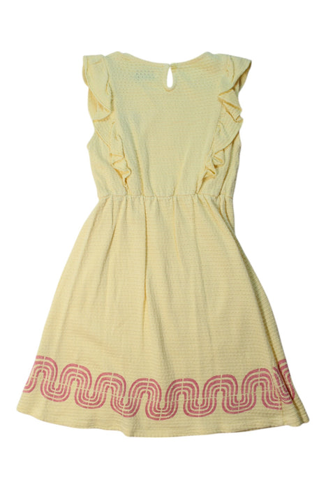 A Yellow Sleeveless Dresses from Bobo Choses in size 4T for girl. (Back View)