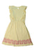 A Yellow Sleeveless Dresses from Bobo Choses in size 4T for girl. (Back View)