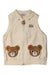 A Beige Outerwear Vests from Miki House in size 18-24M for neutral. (Front View)
