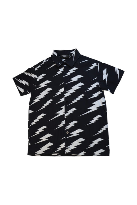 A Black Short Sleeve Shirts from Neil Barrett Kids in size 8Y for boy. (Front View)