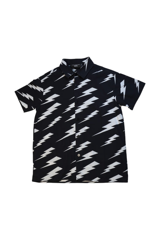 A Black Short Sleeve Shirts from Neil Barrett Kids in size 8Y for boy. (Front View)