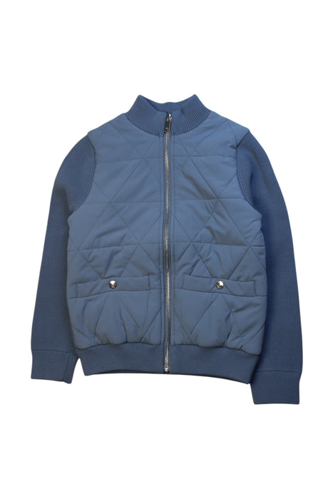 A Blue Puffer/Quilted Jackets from REISS in size 8Y for neutral. (Front View)