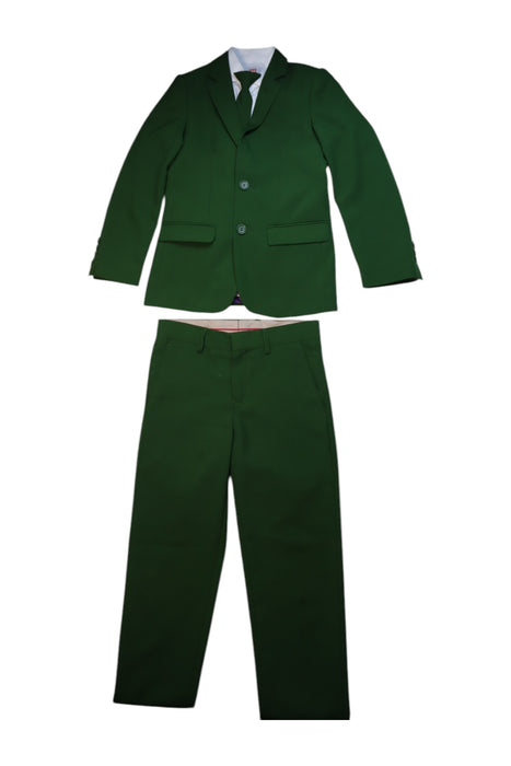 A Green Suits from Opposuits in size 10Y for boy. (Front View)