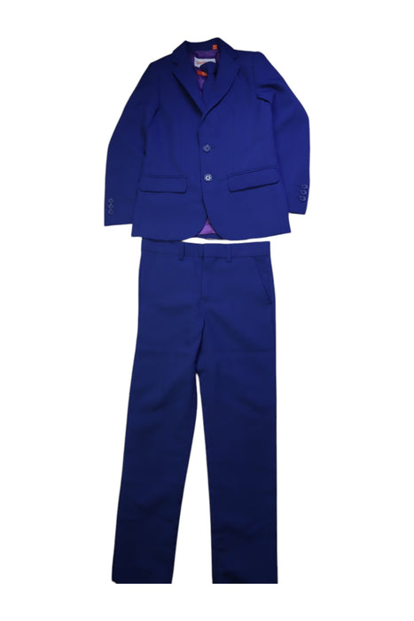A Blue Suits from Opposuits in size 8Y for boy. (Front View)