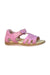 A Pink Sandals from Pablosky in size 3T for girl. (Front View)
