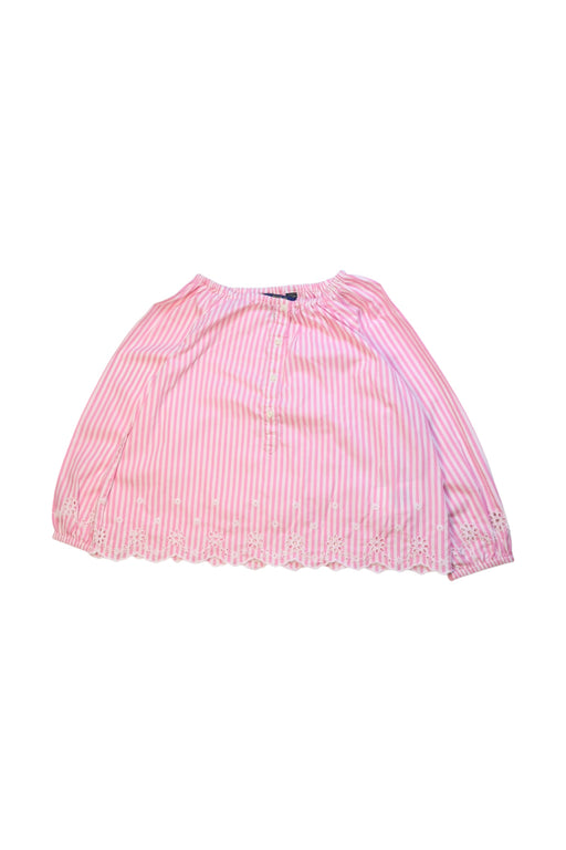 A Pink Long Sleeve Tops from Polo Ralph Lauren in size 6T for girl. (Front View)