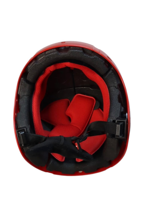 A Red Helmets from EGG Helmets in size O/S for neutral. (Front View)