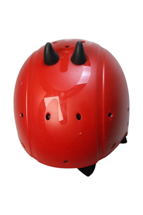 A Red Helmets from EGG Helmets in size O/S for neutral. (Back View)