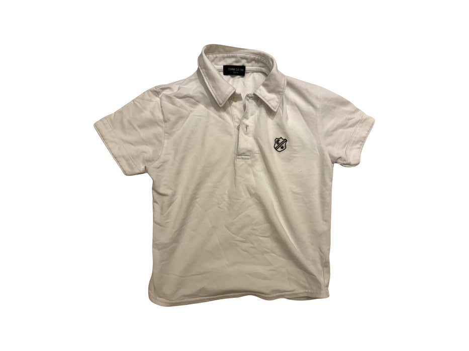 A White Short Sleeve Polos from Comme Ca Ism in size 5T for neutral. (Front View)