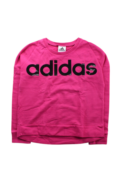 A Pink Crewneck Sweatshirts from Adidas in size 7Y for neutral. (Front View)