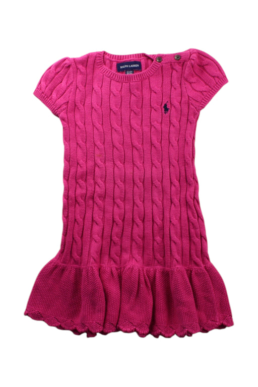 A Pink Sweater Dresses from Ralph Lauren in size 2T for girl. (Front View)