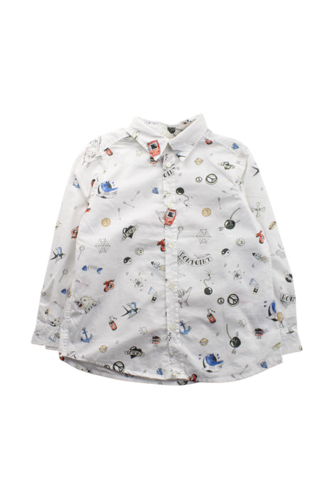 A White Long Sleeve Shirts from Bonpoint in size 4T for boy. (Front View)