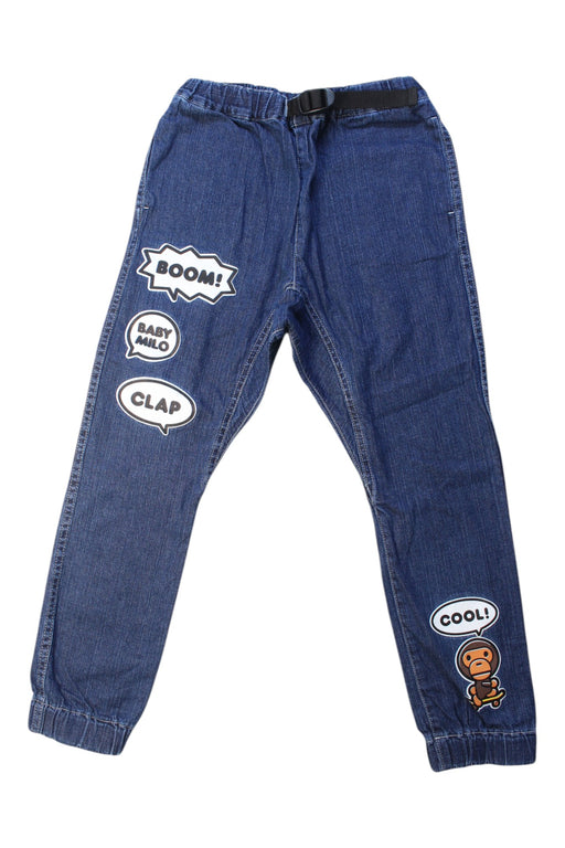 A Blue Jeans from Bape by A Bathing Ape in size 10Y for boy. (Front View)