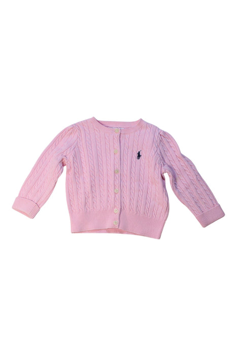 A Pink Cardigans from Ralph Lauren in size 6-12M for girl. (Front View)