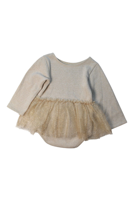 A Beige Long Sleeve Bodysuits from Noe & Zoe Berlin in size 12-18M for girl. (Back View)