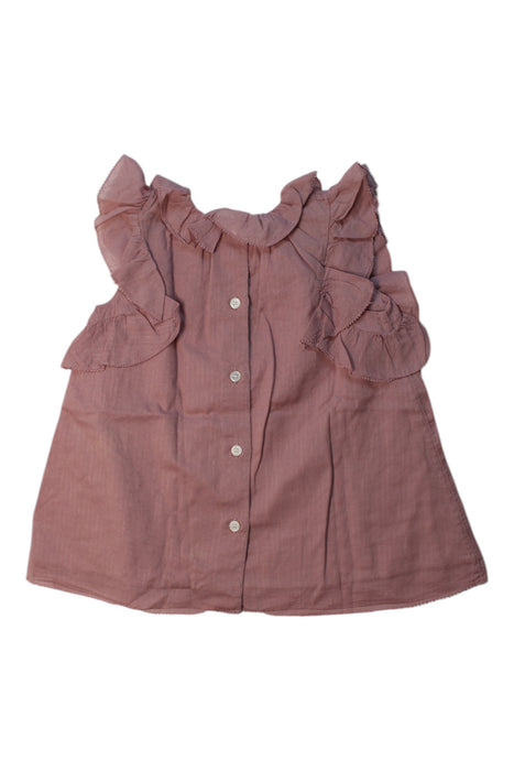 A Pink Sleeveless Tops from Burberry in size 6-12M for girl. (Back View)