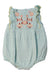 A Blue Sleeveless Rompers from Louise Misha in size 12-18M for girl. (Front View)