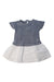 A Navy Short Sleeve Dresses from Il Gufo in size 12-18M for girl. (Front View)