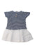 A Navy Short Sleeve Dresses from Il Gufo in size 12-18M for girl. (Back View)